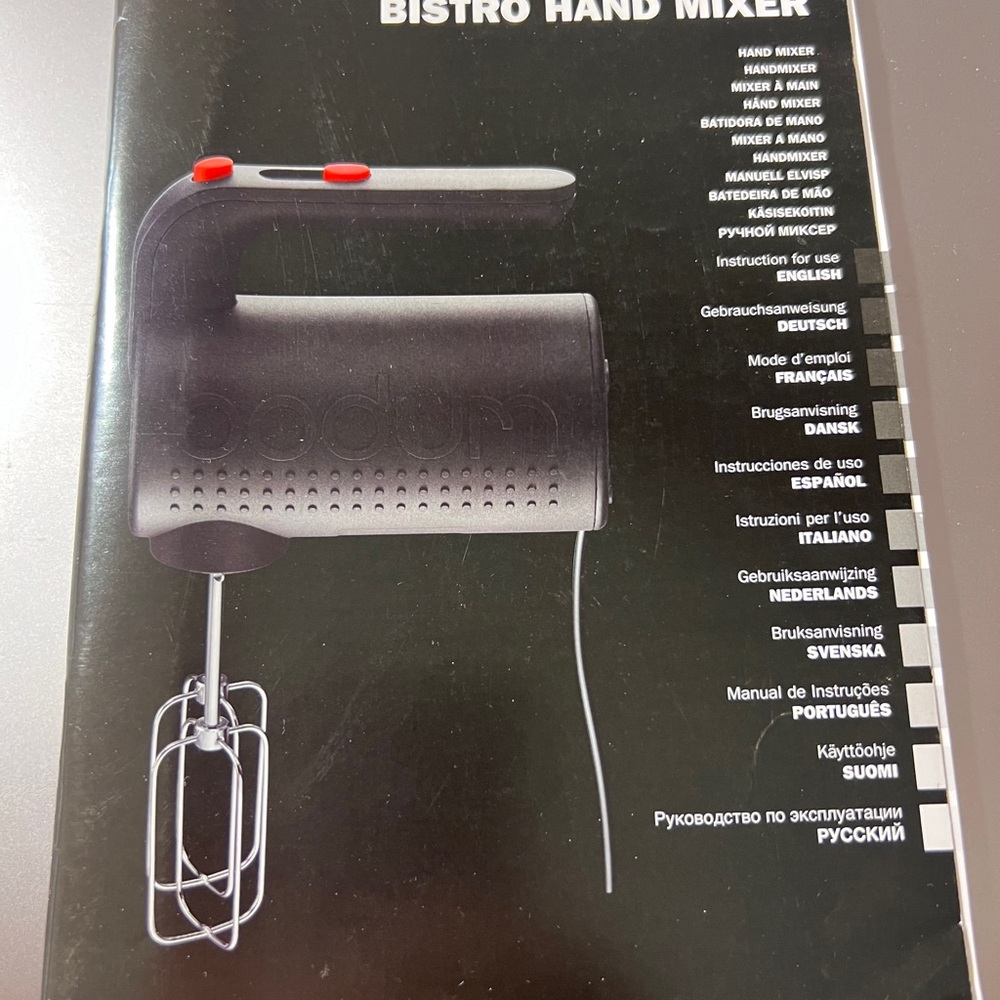 Bodum Bistro Hand Mixer - Sleek Black